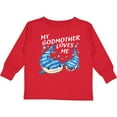 thumbnail image 3 of Inktastic My Godmother Loves Me- whale shark Boys or Girls Long Sleeve Toddler T-Shirt, 3 of 5