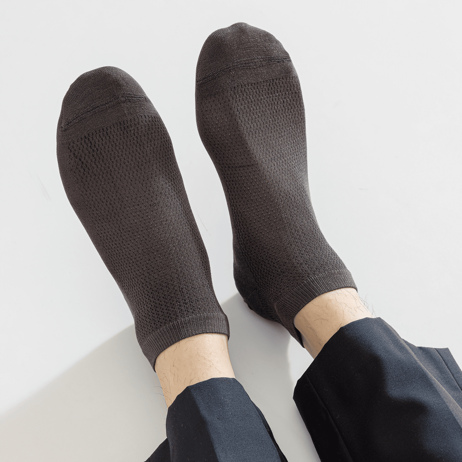 Sookeceks 6 Pairs Thin Ankle Socks for Men Breathable Mulberry Silk Socks Mesh Low Cut Soft Casual Socks Size 7-11