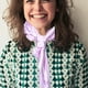 thumbnail image 4 of unbranded Lavender Solid Color Scarf Imitated Silk Elegant Head Wrap for Festival and Special Occasions, 4 of 6