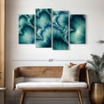 thumbnail image 3 of Elephant Stock Petals Digital Abstract Wall Art - Horizontal Multi Panel Canvas - Living Room Wall Decor - Abstract Multi Panel - Teal And Turquoise Decor - 52" x 32", 3 of 8