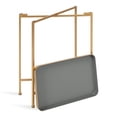 thumbnail image 5 of Kate and Laurel Celia Modern Tray Side Table, 18 x 12 x 26, Gray and Gold, Foldable Rectangular End Table for Storage and Display, 5 of 7