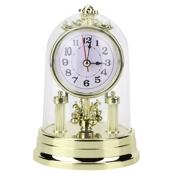 Reloj de sala de estar de estilo retro europeo, reloj de mesa silencioso antiguo, decoración del hogar