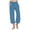 Blue1, variant on ABATAB Capri Pants for Women Wide Leg Casual Beach Capris Cotton Linen Summer Lounge Travel Cropped Trousers with Pockets