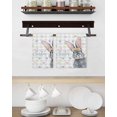 thumbnail image 3 of Happy Easter Kitchen Dish Towels for Drying Dishes Set of 2, Spring Rabbits Polka Dots Gray Plaid Waffle Weave Microfiber Hand Tea Bathroom Towels Quick Dry & Absorbent Towel 15.7x23.6, 3 of 7