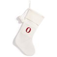 thumbnail image 1 of Christmas Knitted Stocking With Personalised Decorations For Home Tree Alphabet Letter Initial White O, 1 of 9