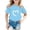 Blue, variant on HGIEYS Girls Short Sleeve Tee Shirts Kids Summer Crewneck Tops 5-14 Years | Soft lightweight kids 11-12 Years