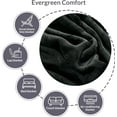 thumbnail image 5 of Royale Linens Fleece Blanket Throw Xl - Fleece Bed Blanket - All Season Warm Lightweight Super Soft Anti Static Throw Blanket - Black Blanket - Hotel Quality- Blanket For Couch (50X70 Inches, Black), 5 of 9