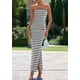 thumbnail image 3 of Vestido PRETTYGARDEN Maxi Ajustado sin Tirantes con Abertura Lateral Talla XL, 3 of 8