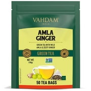 VAHDAM Amla Ginger Green Tea Bags  50 Units - 100g