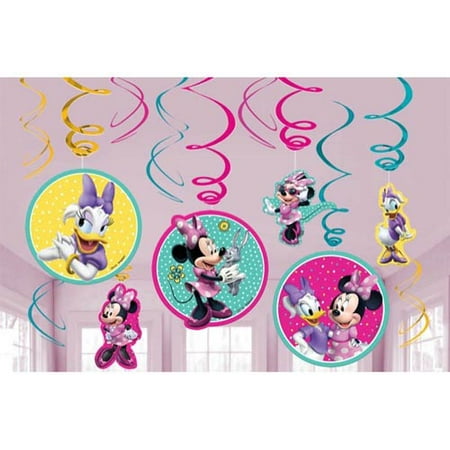 Minnie Mouse 'Happy Helpers' Hanging Swirl Decorations (12ct)