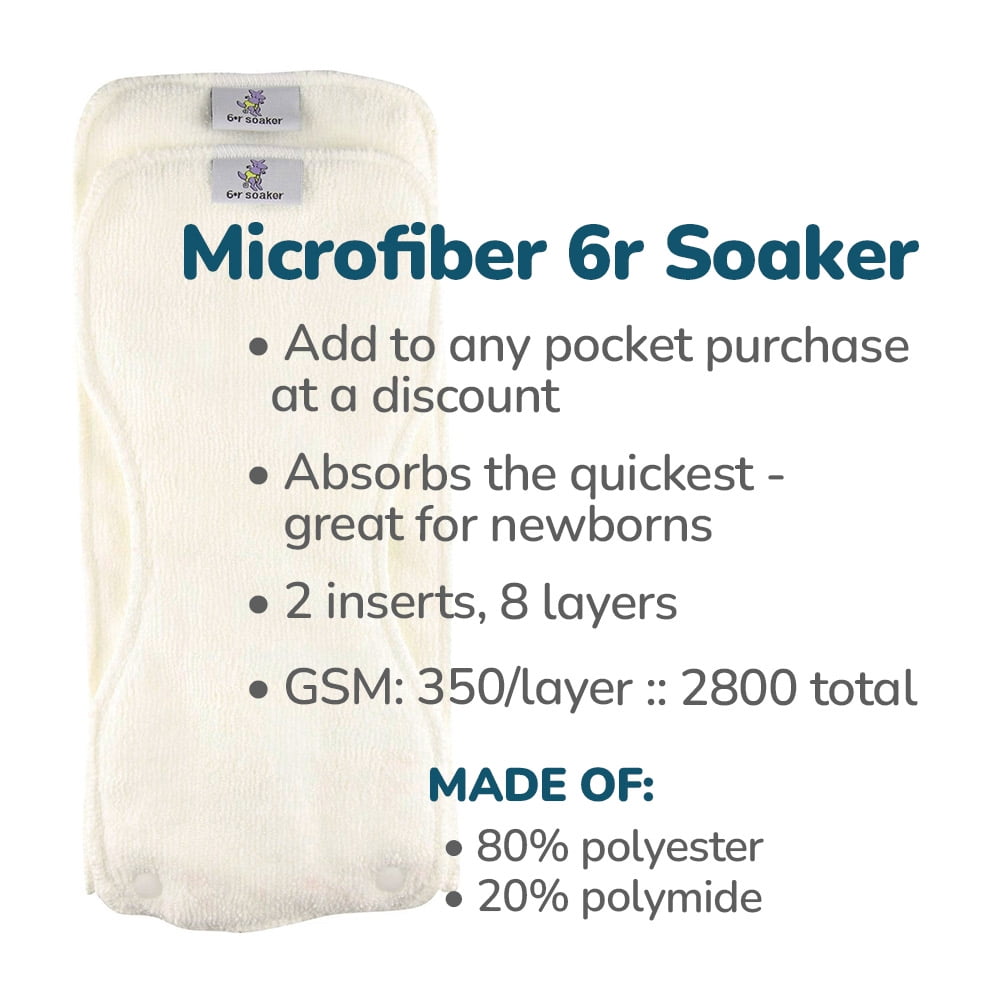 Kanga Care Rumparooz G3 AWJ Cloth Diaper Reusable One Size Pocket Diaper Patented Inner Double Gusset 2 pcs Microfiber Insert Soaker (6-55+ lbs) - Aspenglow