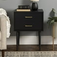 thumbnail image 3 of 2-Piece 20" Two-Drawer Bedroom Nightstand in Solid Black, 3 of 10