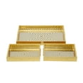 thumbnail image 6 of DecMode 12"W, 2"H Polypropylene Glam Tray, Gold, 3-Piece, 6 of 7