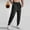 Black, variant on GUZOM Mens Fleece Lined Joggers Winter Thermal Tapered Sweatpants Slim Fit Drawstring Waist & Ankle Cuff for Casual Lounge Workout Black,Size M