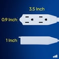 thumbnail image 4 of Cable de extensión Maximm Cable de 1 m, enchufe plano giratorio de 360°, 3 salidas, 4 of 9