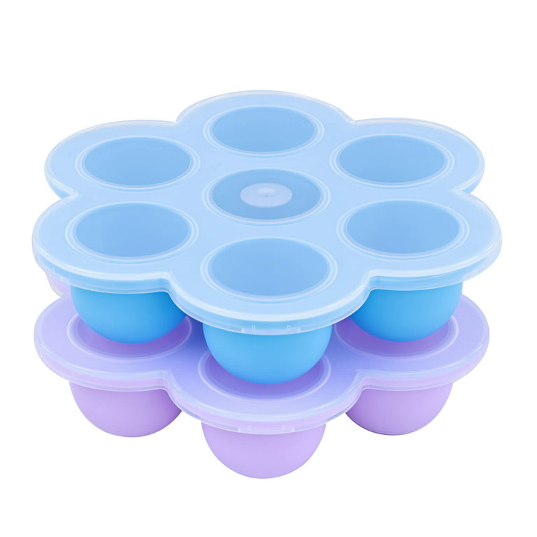 Acorn Baby Food Container with Thick Lid 2PK Blue and Purple Meal Prep  Container