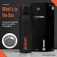 thumbnail image 2 of Squatz 34 Oz Poseidon Series Frosted Water Bottle, Wide Mouth Gym Flask with Fruit Infuser Strainer, 2 of 7