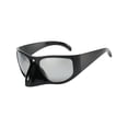 thumbnail image 2 of Gafas de sol para mujer, portátiles, estilo vintage, ligeras y modernas. Negro y Plata, 2 of 9