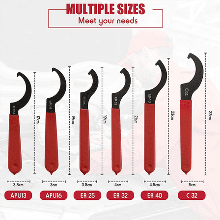 12 Pieces Spanner Wrench Set Adjustable Coilover Wrench Spanners Hook Wrenches Tools Coilover Wrench Steel Spanner