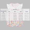thumbnail image 3 of Fengactive Baby Girl Ruffle Sleeve Romper Sleeveless Bubble Bodysuit with Bow Detail and Snap Crotch, 3 of 3