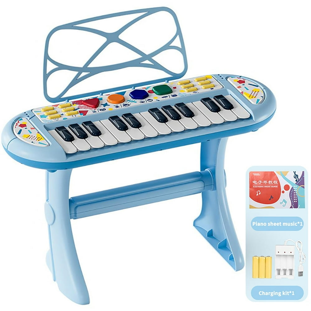 Piano-clavier Enfant 61 Touches Avec Micro Et écran LCD - Jouet Musical éducatif 3-8 Ans - Cadeau Garçon Fille - 9