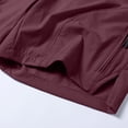 thumbnail image 4 of Hurxie Men Mens Shorts Casual Waist Elastic Button Golf Beach Shorts with Pockets Wine,L, 4 of 7