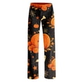 thumbnail image 4 of QWKLEAJ Halloween Pajama Pants Women Spooky Sleepwear Bottoms Cute Ghost Print Lounge Pants Flannel Holiday Trousers Fall Winter Cozy Sleep Pants Funny Skeleton Loungewear Festive Nightwear, 4 of 9