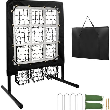 9 Hole Pitching Net, Heavy-Duty Baseball Net with Strike Zone