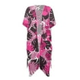 thumbnail image 4 of DISNIMO Monstera Hibiscus Print Women's Kimono Swimsuit Cover Ups Cardigan Summer Cover Up Casual Loose Beach Coverups for Vacation, 4 of 6