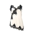 thumbnail image 6 of Stichou Women's Satin Lace Cami Tops Y2k Asymmetrical Camisole Spaghetti Strap Side Slit 2026 Tank Top Trendy Going Out Tops White XL, 6 of 6