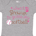 thumbnail image 4 of Inktastic Future Softball Player Girls Girls Baby Bodysuit, 4 of 5