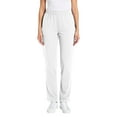 thumbnail image 3 of Women's Loose Casual Caregiver Nurse Pants With Elastic Waistband And Drawstring, White, S, 3 of 3