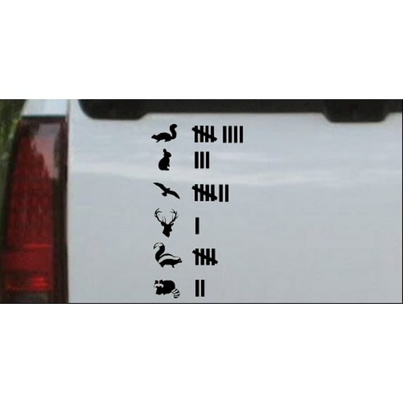 Keeping Count Roadkill Animals Car or Truck Window Decal Sticker