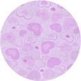 thumbnail image 1 of Ahgly Company Tapis Rond Lavable en Machine Intérieur Transitionnel Violet Violet, 7 Pieds Rond, 1 of 7