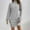 Gray, variant on Zedker Long Sleeve Dress for Women Ribbed Knitted Mock Turtleneck Slim Fit Fall Dresses Bodycon Hip Hugging Dresses Fashion Clothes Plus Size Green L