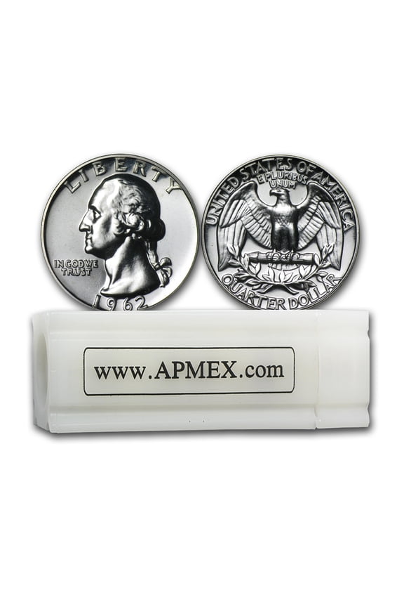 90% Silver Washington Quarters 40-Coin Roll Proof