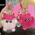 thumbnail image 2 of Llavero colorido de peluche de elfo rex con pelo de conejo: un accesorio decorativo suave y adorable para bolsos, regalos, teléfonos, mochilas y coches., 2 of 5