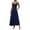 Navy, variant on Womens Summer Dresses Sleeveless Elegant Square Neck Aline Swing Maxi Beach Wedding Guest Dress Pockets