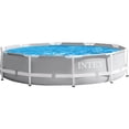 thumbnail image 3 of Intex 26701EH Prism Frame Pool Set with Filter Pump 10ft x 30in Bundle with Intex Deluxe Wall Mount Surface Pool Skimmer, 3 of 10