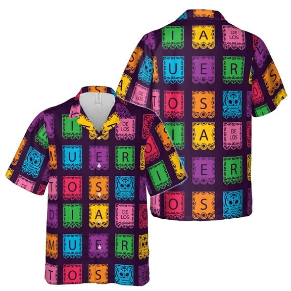 Funny Colorful Dia De Los Muertos Hawaiian Shirt S-5XL, Vacation Shirt