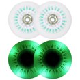 thumbnail image 1 of Uxcell 90A PU Light Up Inline Skate Wheels 80mm LED Flashing Inline Roller Wheels Green 4Pcs, 1 of 7
