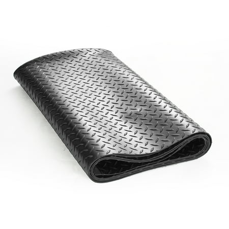 KFFKFF Diamond-Plate Rubber Flooring Roll 3mm x 4ft x 8ft Garage Floor Mat SBR