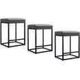 thumbnail image 2 of ZXNYH Black Counter Height 24" Bar Stools Set of 2 for Kitchen Counter Backless Modern Square Barstools Upholstered Faux Leather Stools Farmhouse Island Chairs,Support 330 LBS,(24 Inch,Black), 2 of 4