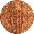 thumbnail image 1 of Ahgly Company Indoor Round Abstract Orange Contemporary Area Rugs, 6' Round, 1 of 1