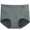 Grey, variant on Women Seamless Hipster Underwear Women's Solid Color High Waist Belly Embossed Pattern Plus Size Loose Comfortable Fit Cotton Material Casual Style Underwear Stretch Cool Underwear for Women
