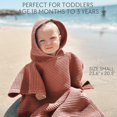 thumbnail image 4 of Toalla de playa con capucha ZICOTO para niños, gofres, algodón, terracota, 4 of 7