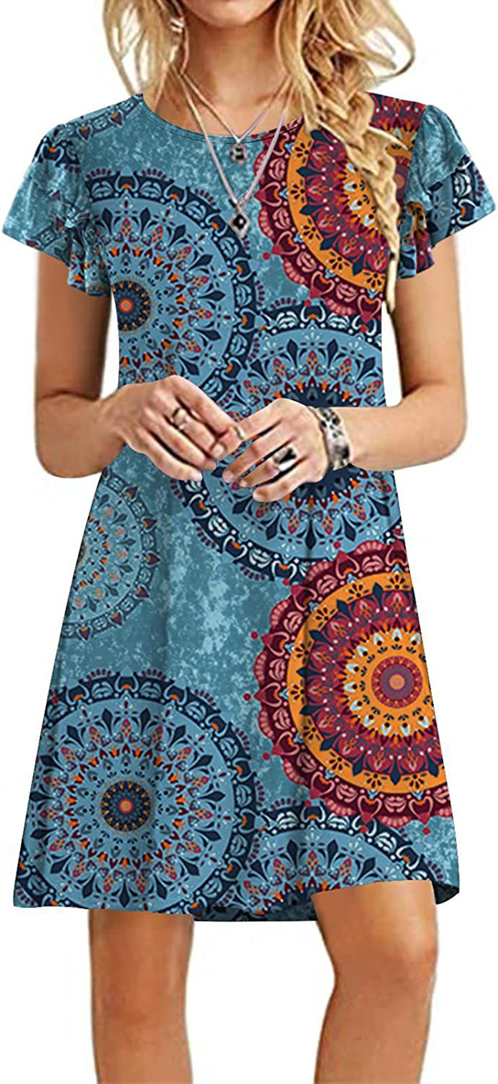 Summer Dresses Women 2023 Mini Dresses Summer Casual Ruffle Short