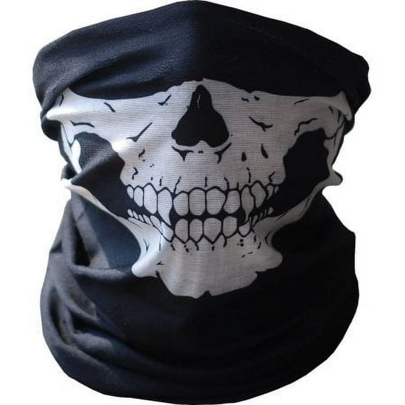 Seamless Skull Face Mask - Skeleton Tube Face Mask - Motorcycle Snowboarding Outdoor Face Protection Bandana Beanie Scarf Headband