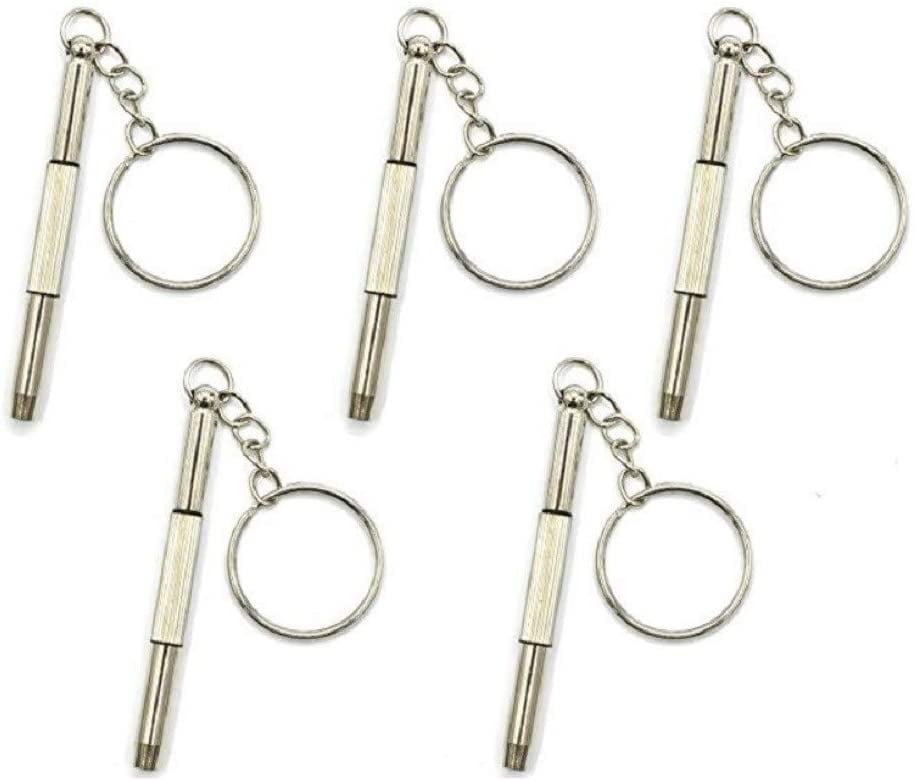 Mini 3-in-1 Screwdriver Keychain Metal Tiny Tools Set  Glasses  Repair 