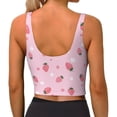 thumbnail image 3 of Naloa Floral Strawberr Sports Bras for Women, High Support Bra with Removable Pads, Comfortable - Large, 3 of 9